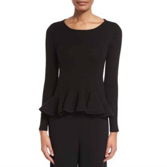 CO Ruffle Peplum Wool Sweater - Picture 1 of 6